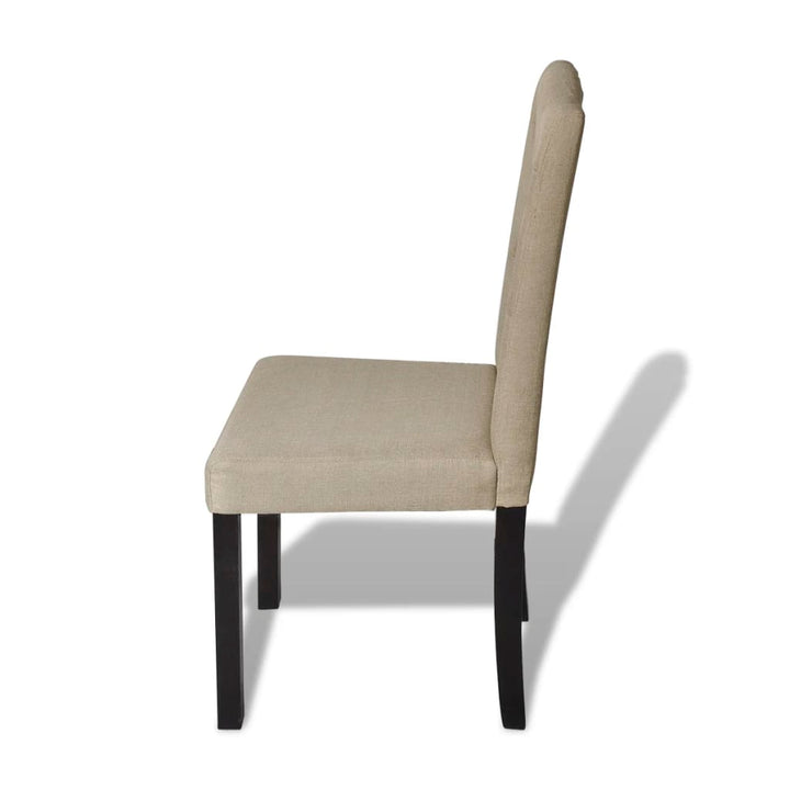spisebordsstole 6 stk. stof kamelfarvet