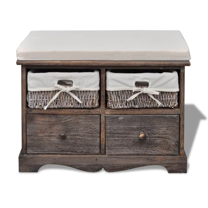 opbevaringsbænk 62x33x42 cm kejsertræ brun