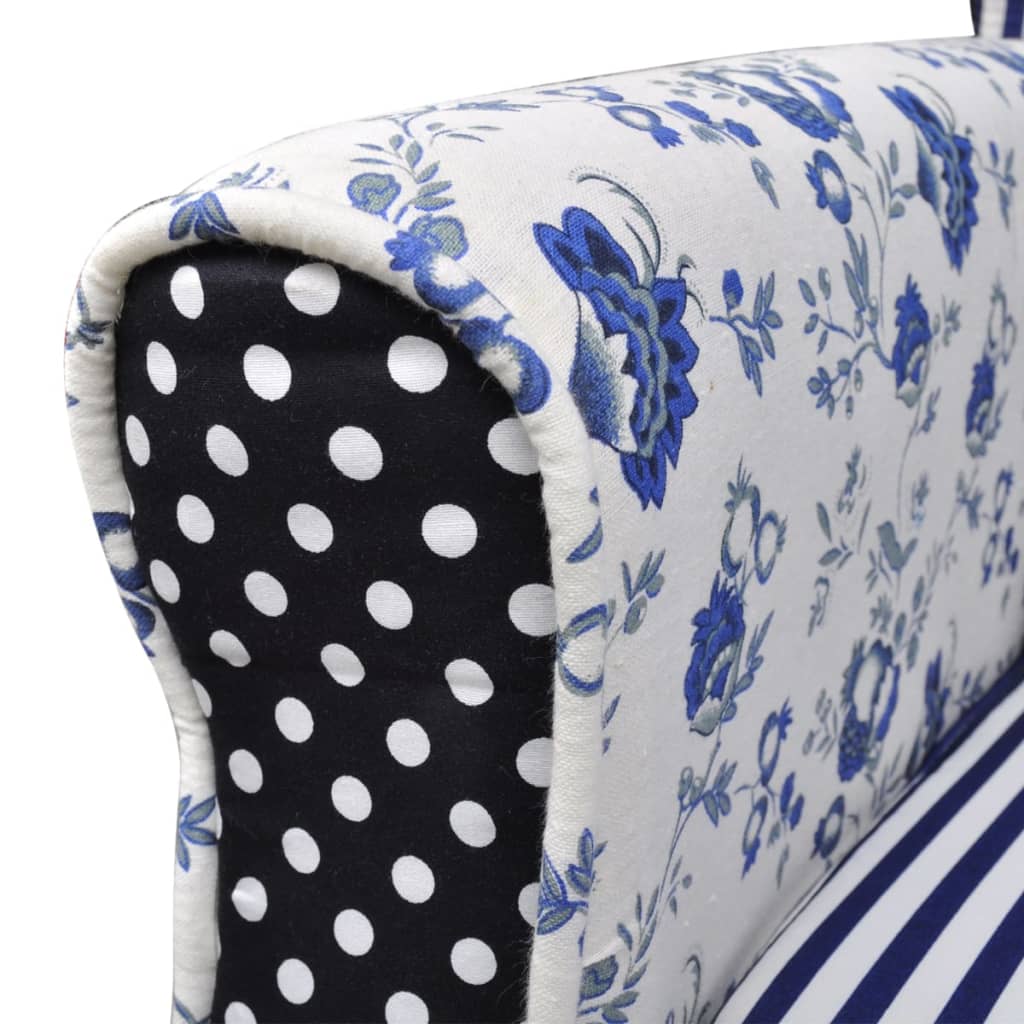 lænestol med patchworkdesign stof