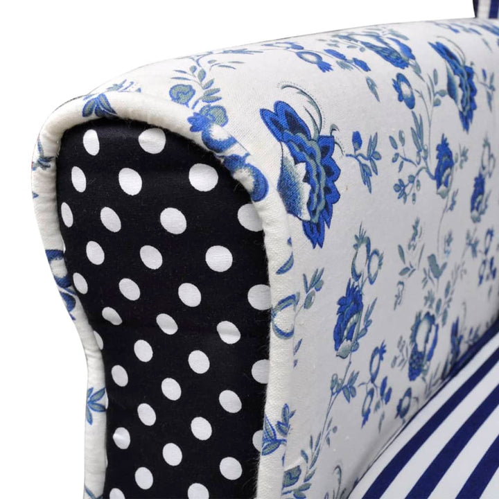 lænestol med patchworkdesign stof