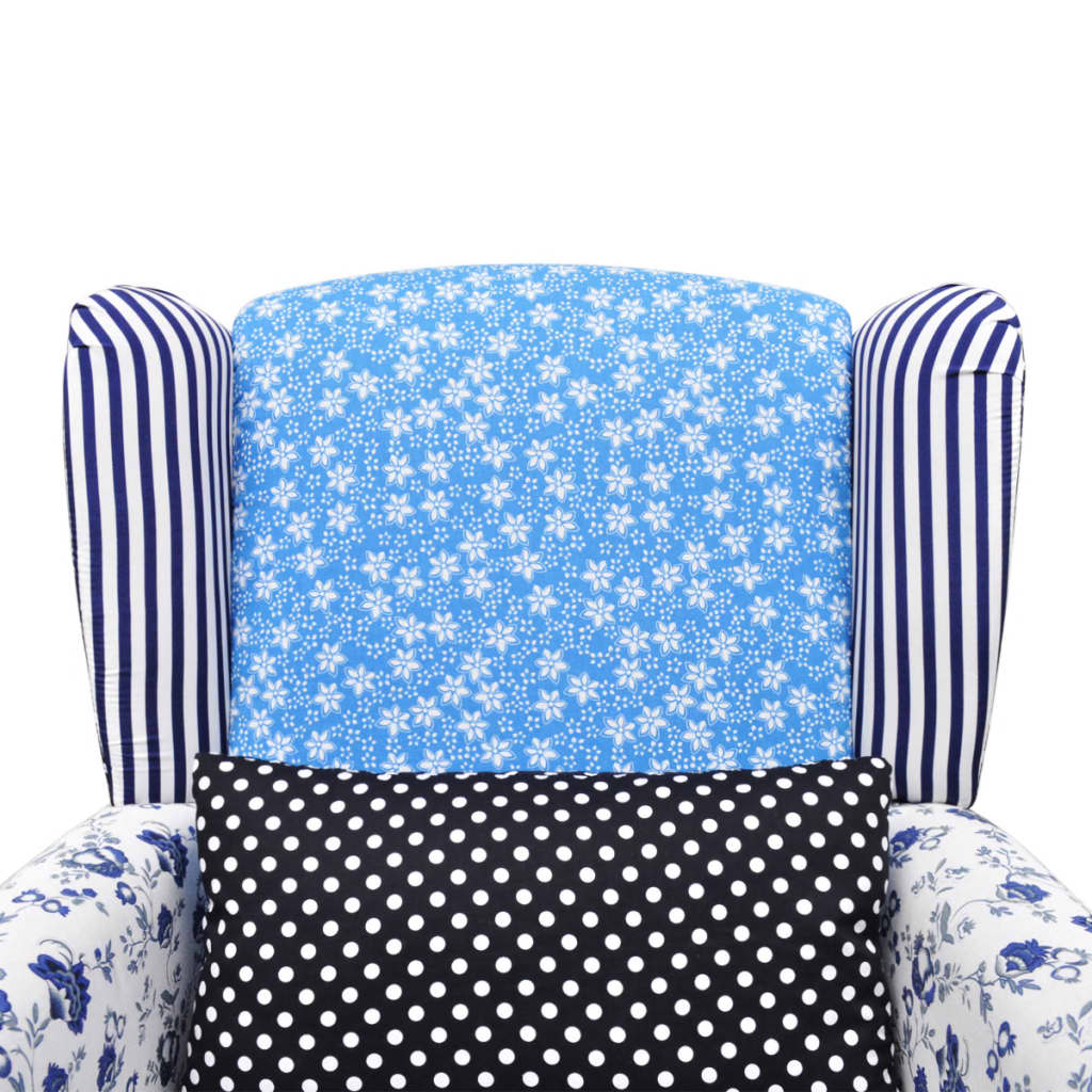 lænestol med patchworkdesign stof