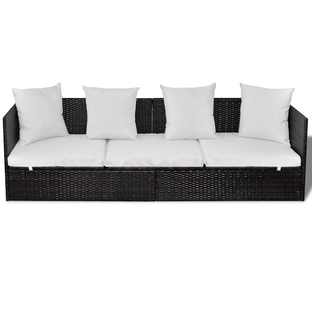 Solstol Brun 200 x 60 x 58 cm polyrattan