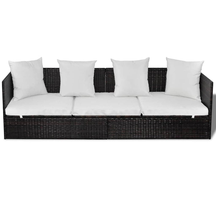 Solstol Brun 200 x 60 x 58 cm polyrattan