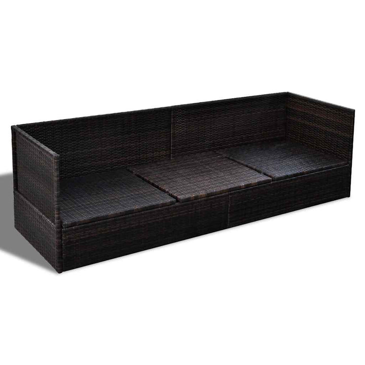 Solstol Brun 200 x 60 x 58 cm polyrattan