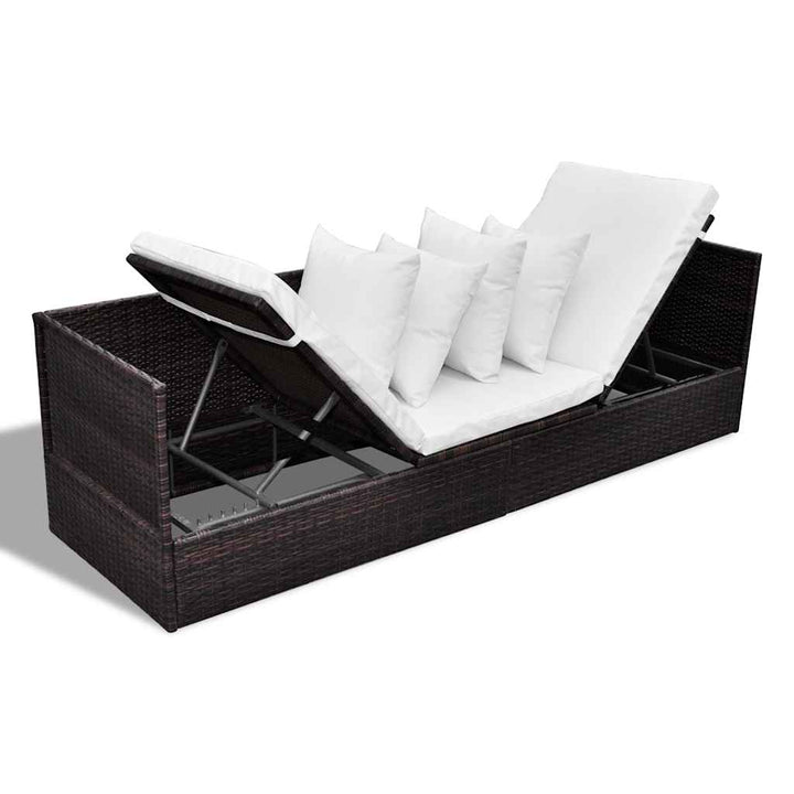 Solstol Brun 200 x 60 x 58 cm polyrattan