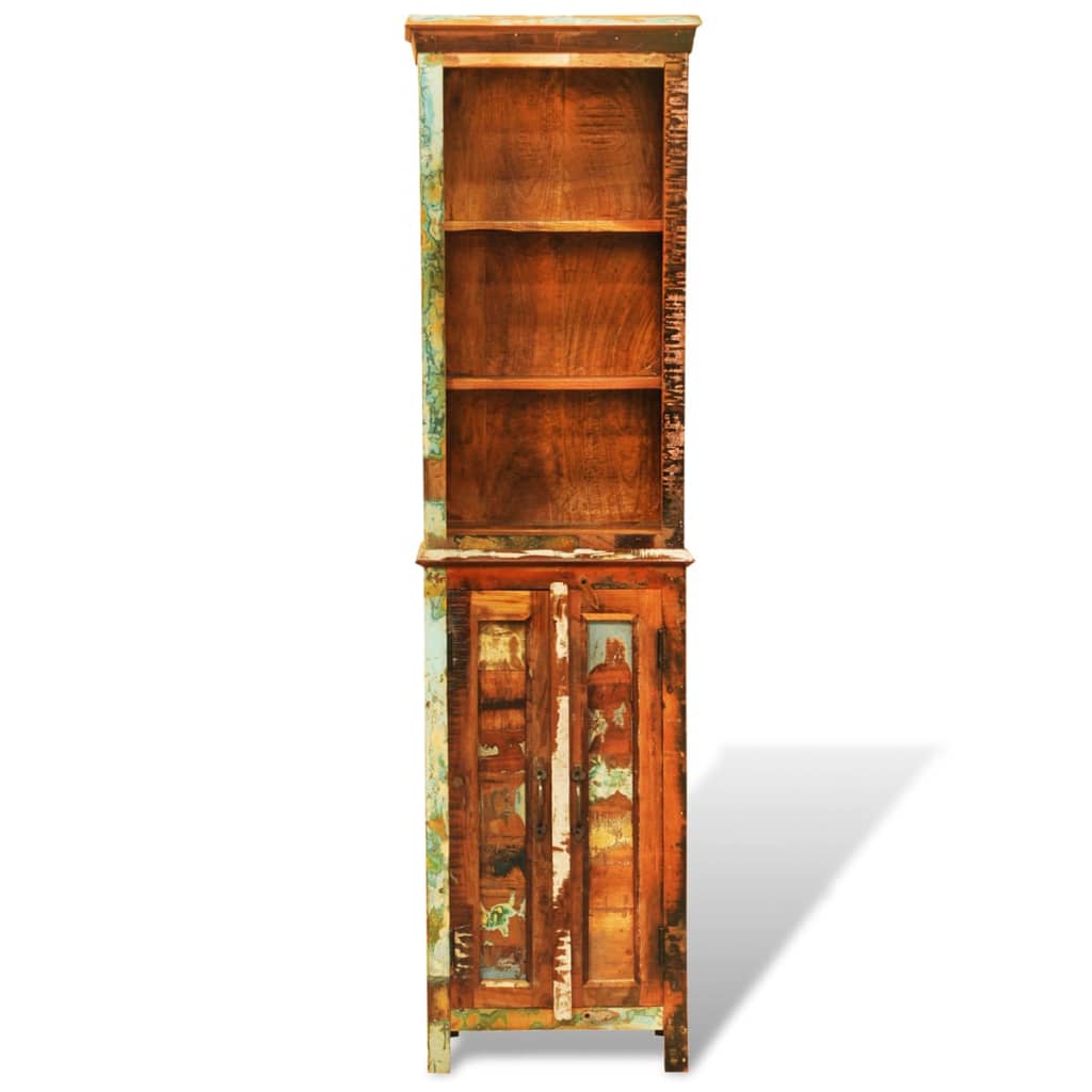 bogreol vintagestil massivt genbrugstræ