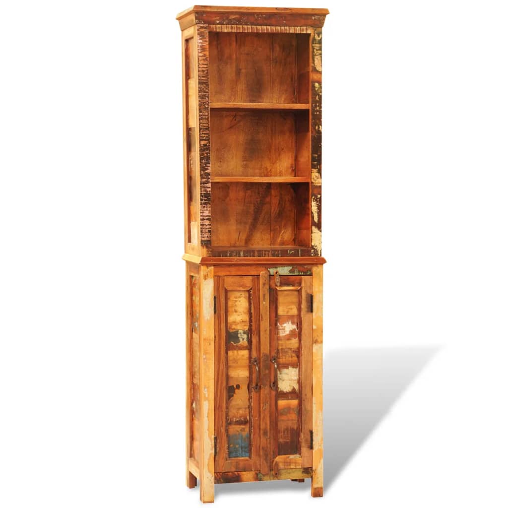 bogreol vintagestil massivt genbrugstræ