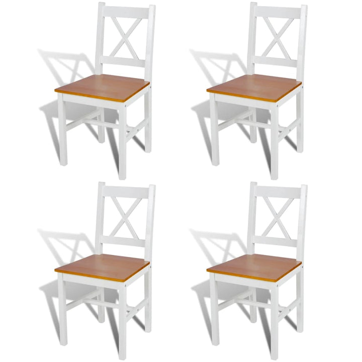 spisebordsstole 4 stk. fyrretræ hvid