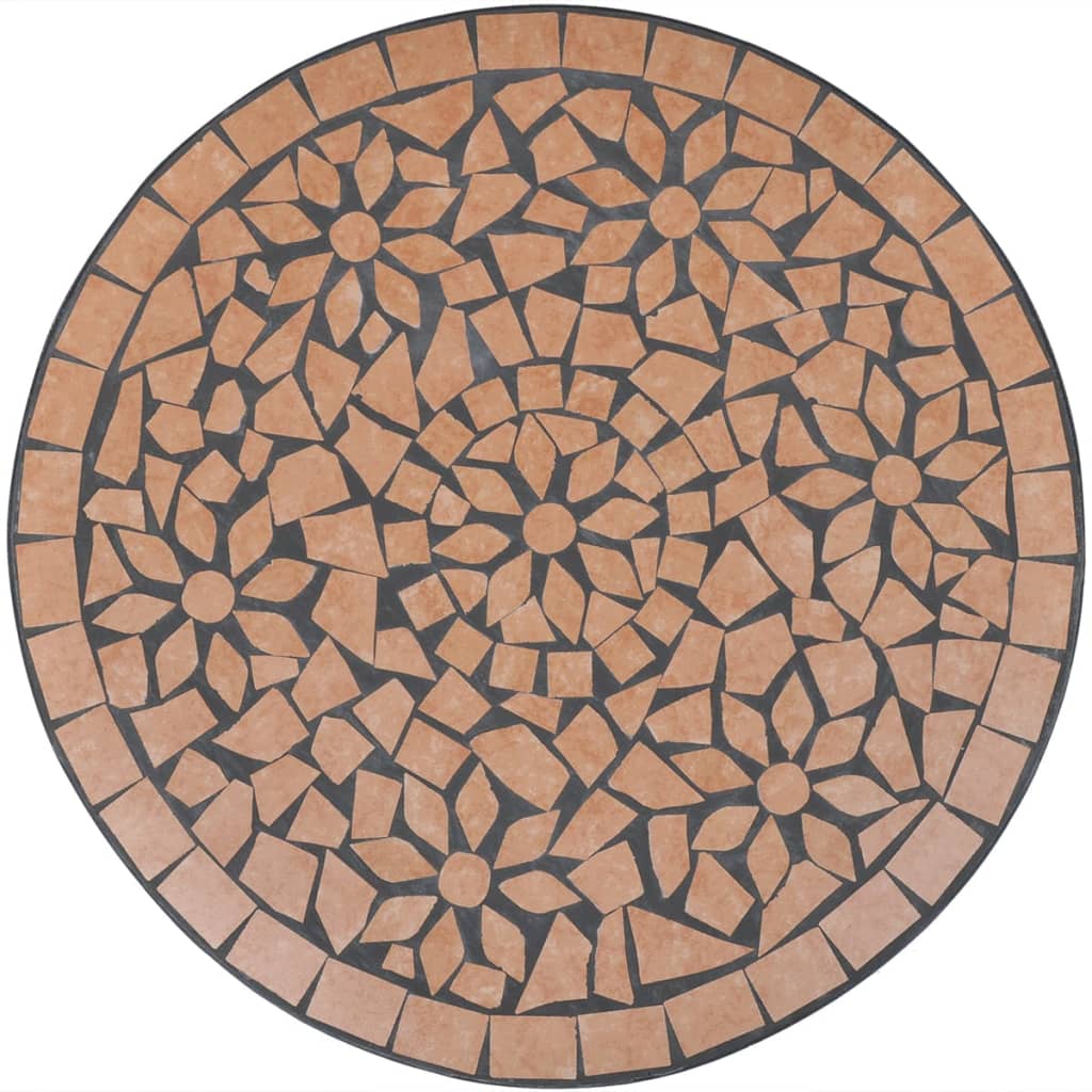 bistrobord 60 cm mosaik terracotta