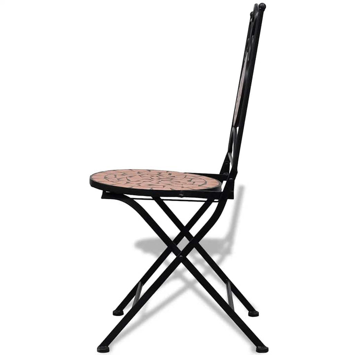 foldbare bistrostole 2 stk. keramik terracotta