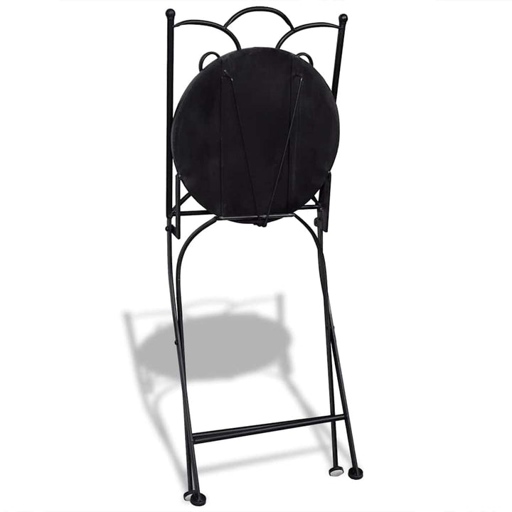 foldbare bistrostole 2 stk. keramik teracotta og hvid