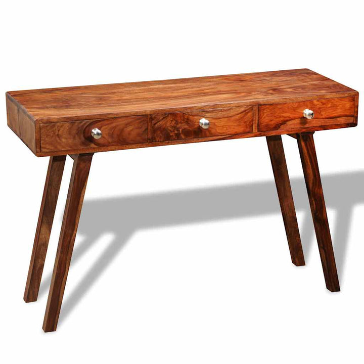 konsolbord med 3 skuffer 76 cm massivt akacietræ