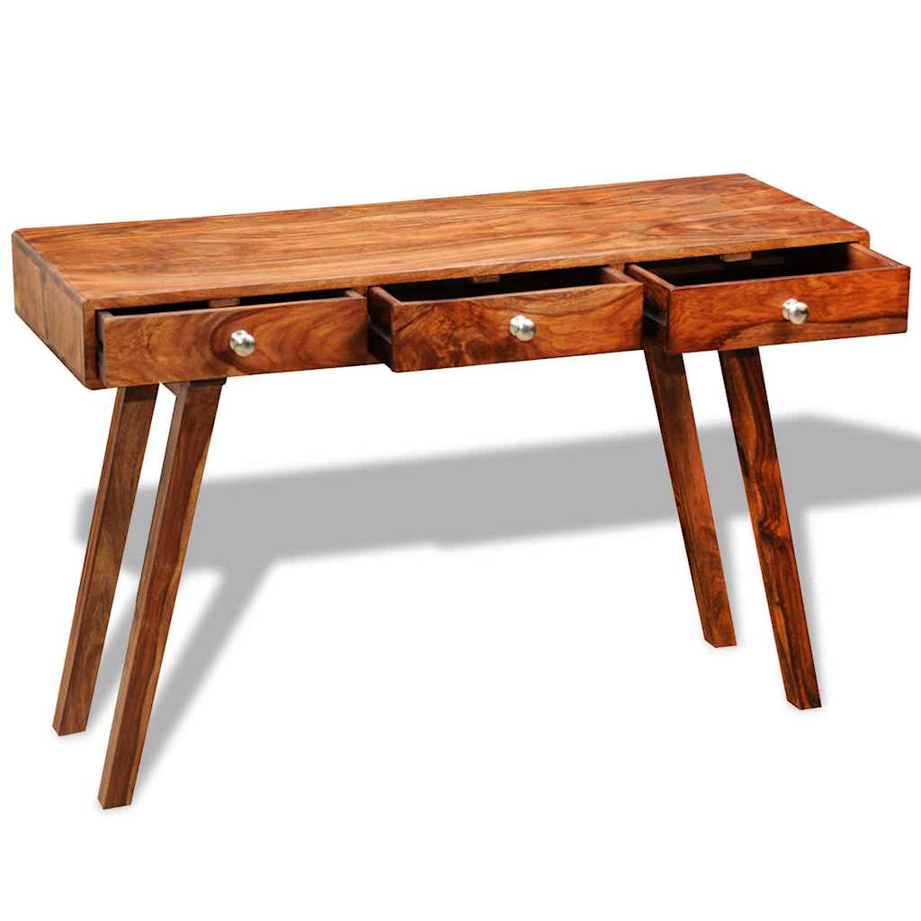 konsolbord med 3 skuffer 76 cm massivt akacietræ