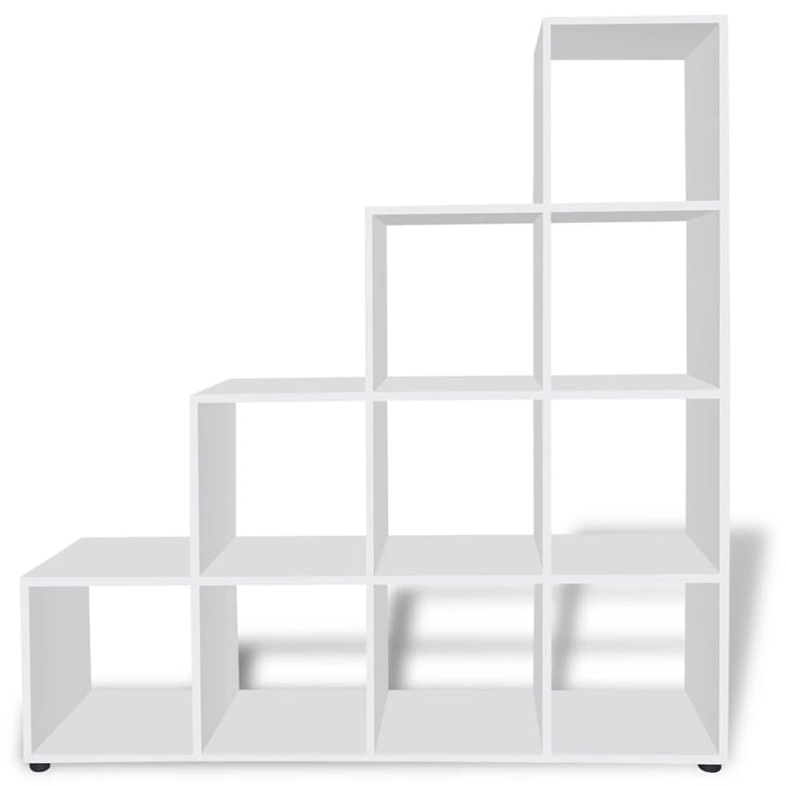 trappereol/displayreol 142 cm hvid