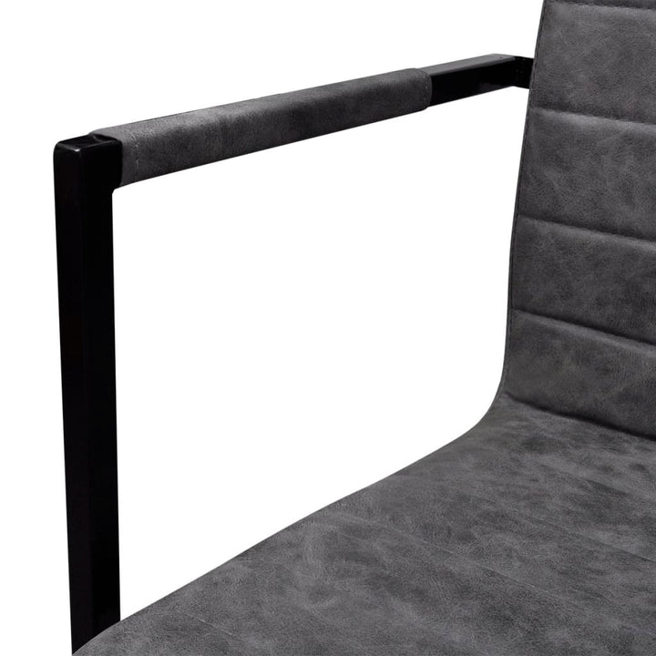 spisebordsstole med cantilever 4 stk. kunstlæder grå