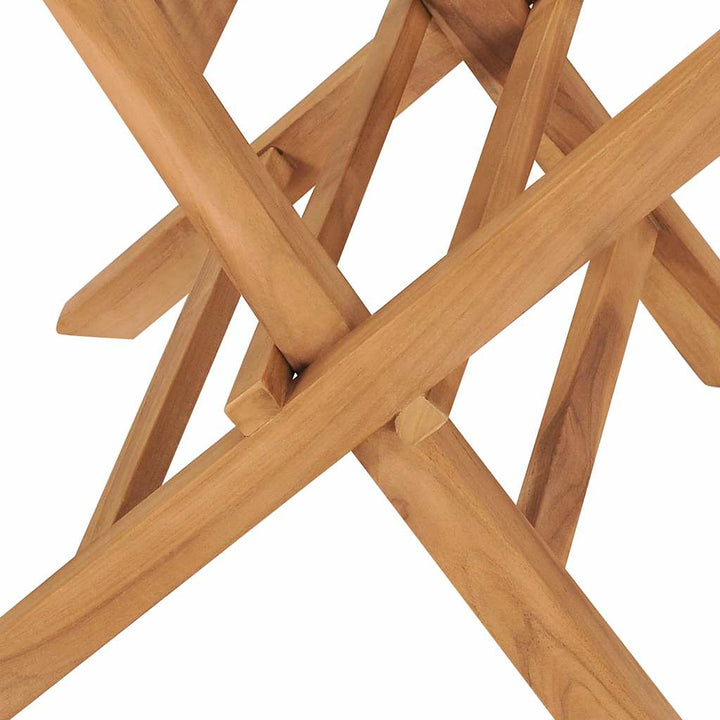 foldbare havestole 2 stk. massivt teaktræ