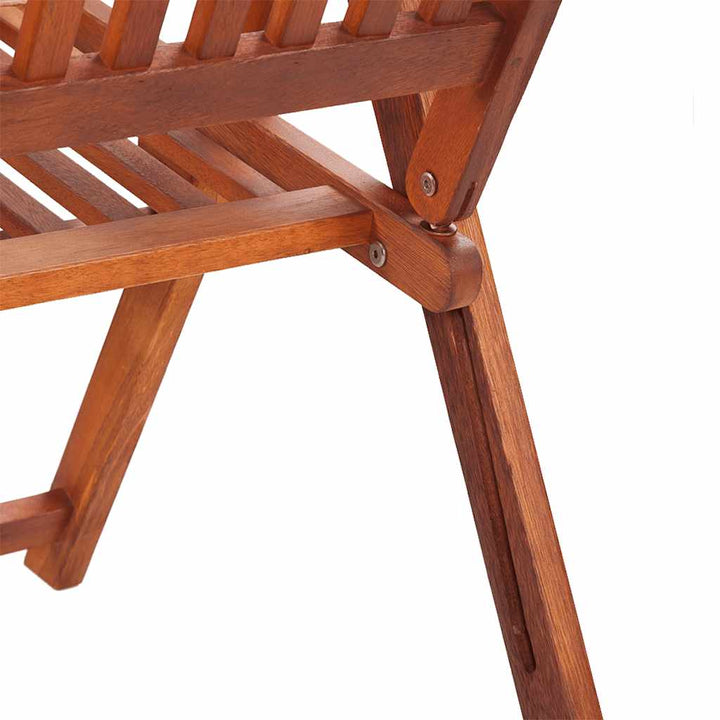 foldebare havestole 2 stk. massivt akacietræ brun