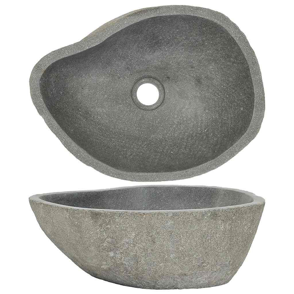 håndvask (37-46)x(29-36) cm oval flodsten