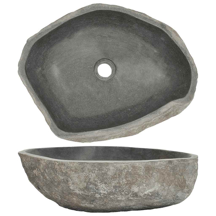 håndvask (45-53)x(34-41) cm oval flodsten