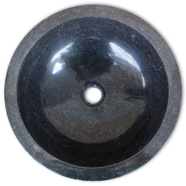 håndvask marmor  40 cm sort