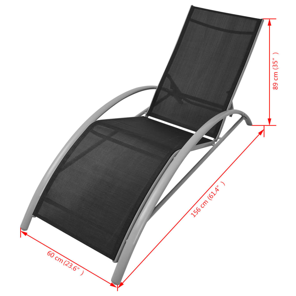 liggestol aluminium sor