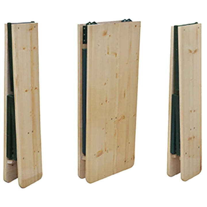 foldbart ølbord med 2 bænke 220 cm fyrretræ
