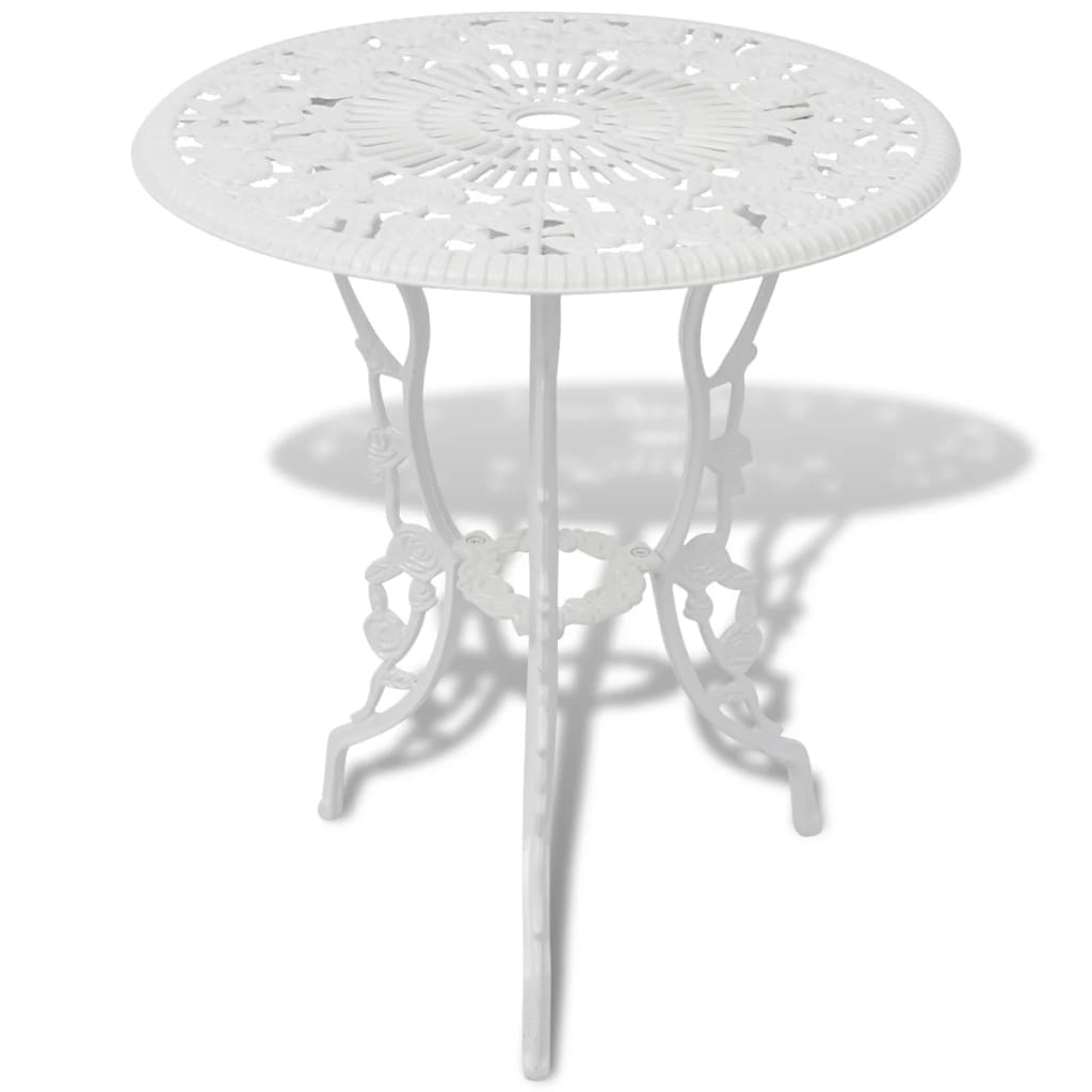 bistrosæt 3 dele støbt aluminium hvid