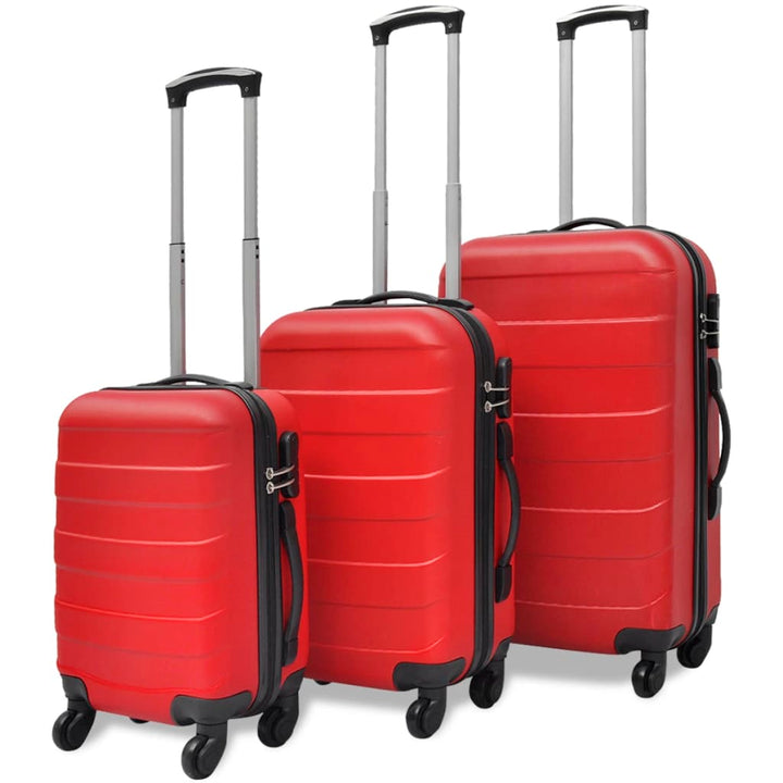 hardcase trolleysæt 45,5/55/66 cm rød