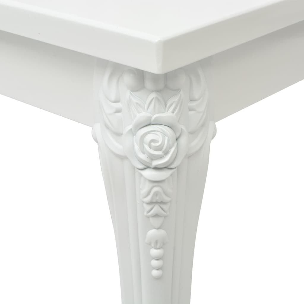 sofabord 115 x 65 x 42 cm højglans hvid