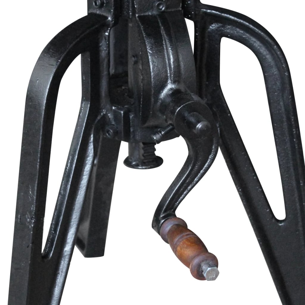 sidebord 60x(42-63) cm massivt genbrugstræ støbejern