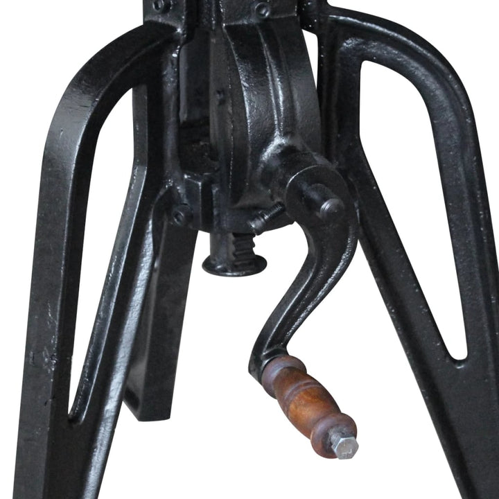 sidebord 60x(42-63) cm massivt genbrugstræ støbejern