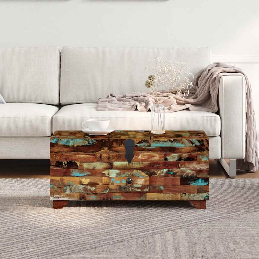 sofabord 80x40x35 cm massivt genbrugstræ