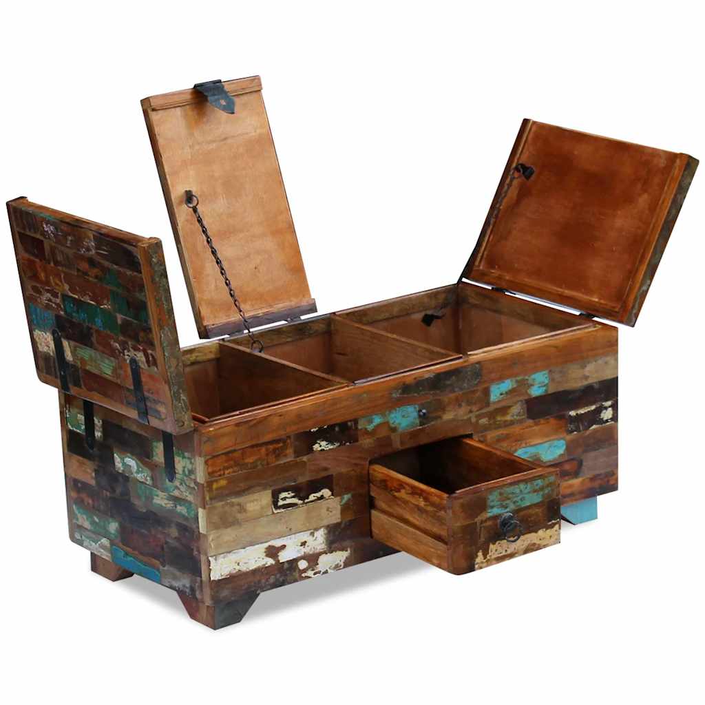 sofabord 80x40x35 cm massivt genbrugstræ