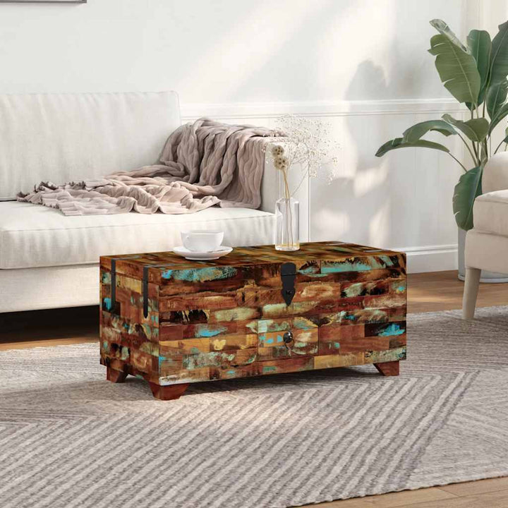 sofabord 80x40x35 cm massivt genbrugstræ