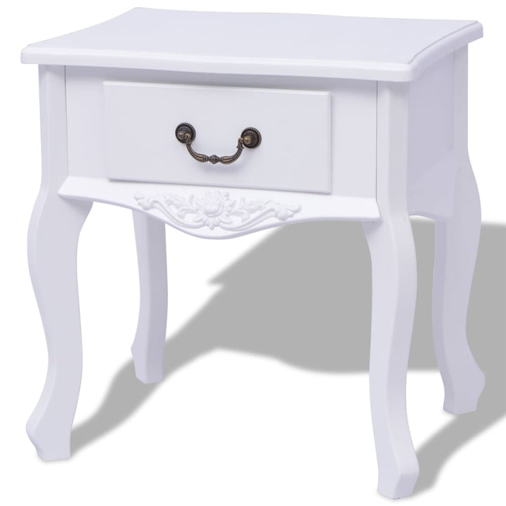 sengeborde 2 stk. MDF hvid