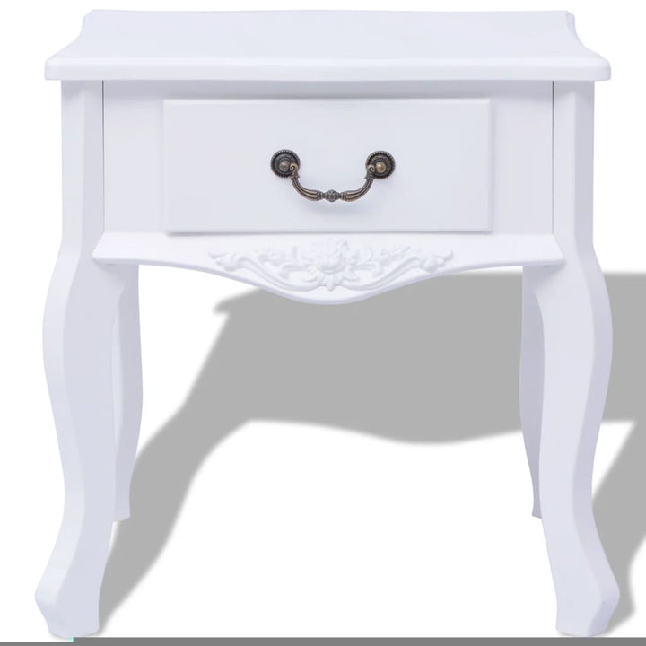 sengeborde 2 stk. MDF hvid