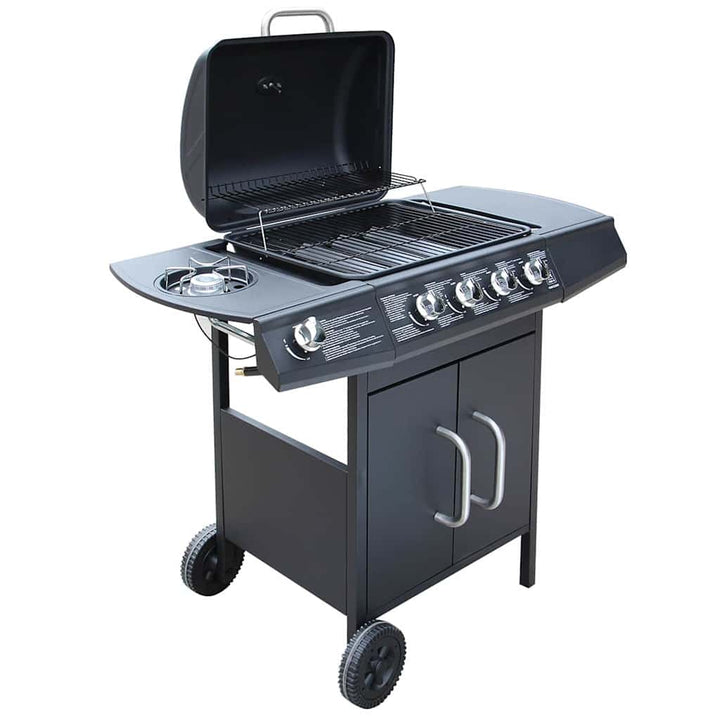 gasgrill 4+1 grillzoner sort