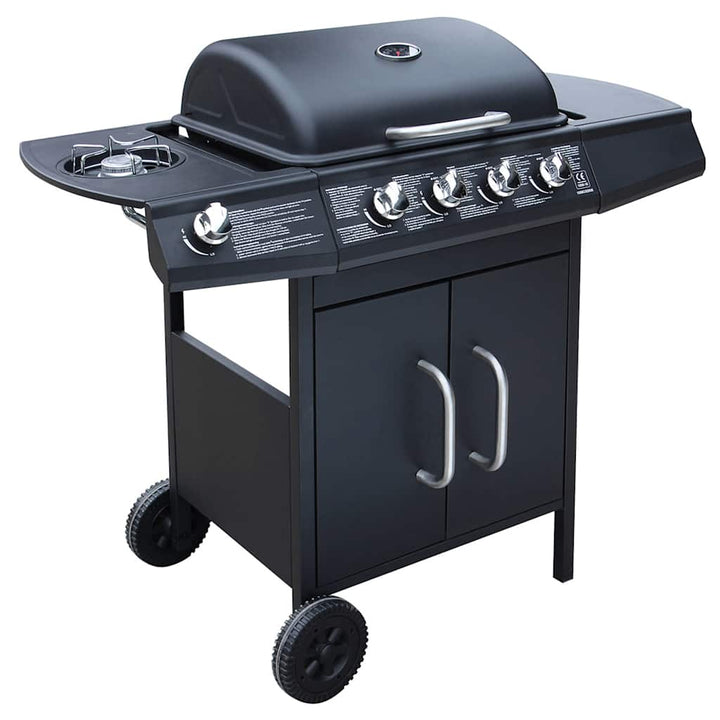 gasgrill 4+1 grillzoner sort
