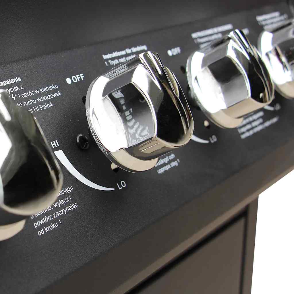 gasgrill 4+1 grillzoner sort