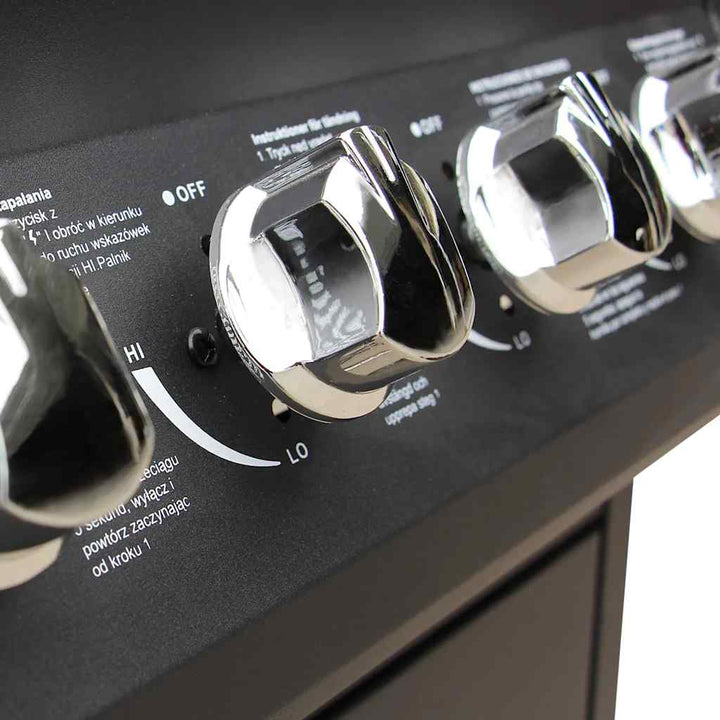 gasgrill 4+1 grillzoner sort