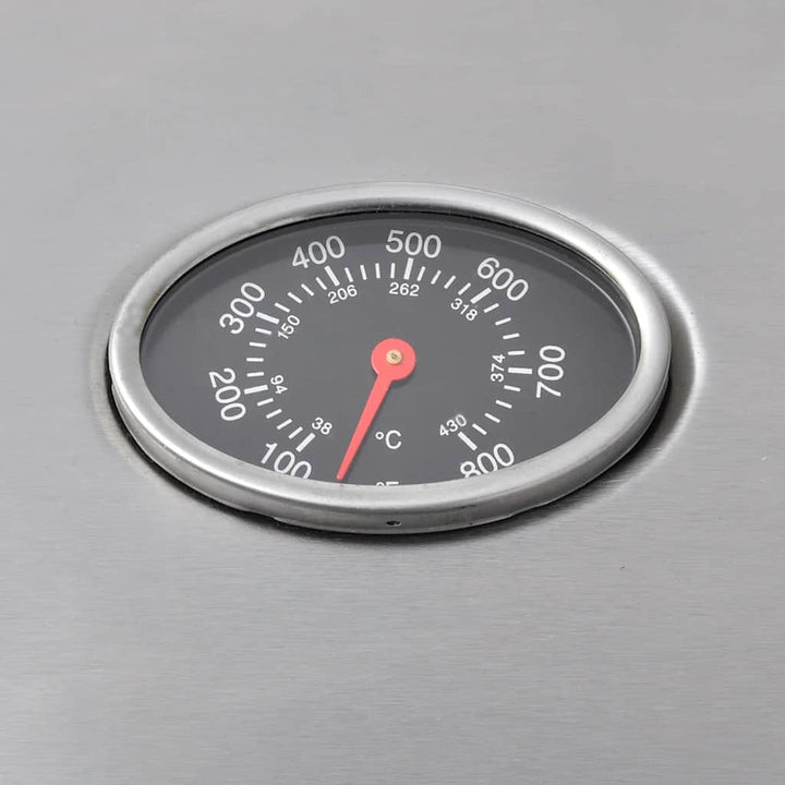 gasgrill 4+1 kogezoner sort og sølvfarvet