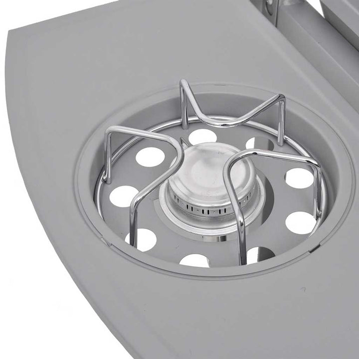 gasgrill 4 + 1 grillzoner sølvfarvet