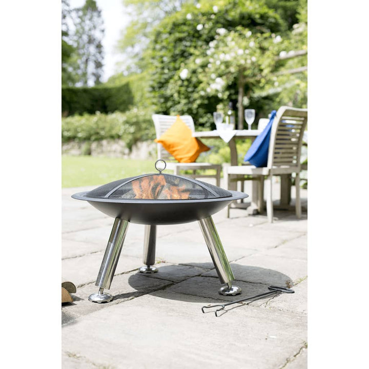 bålfad Chicago sort stål 75 cm 85013