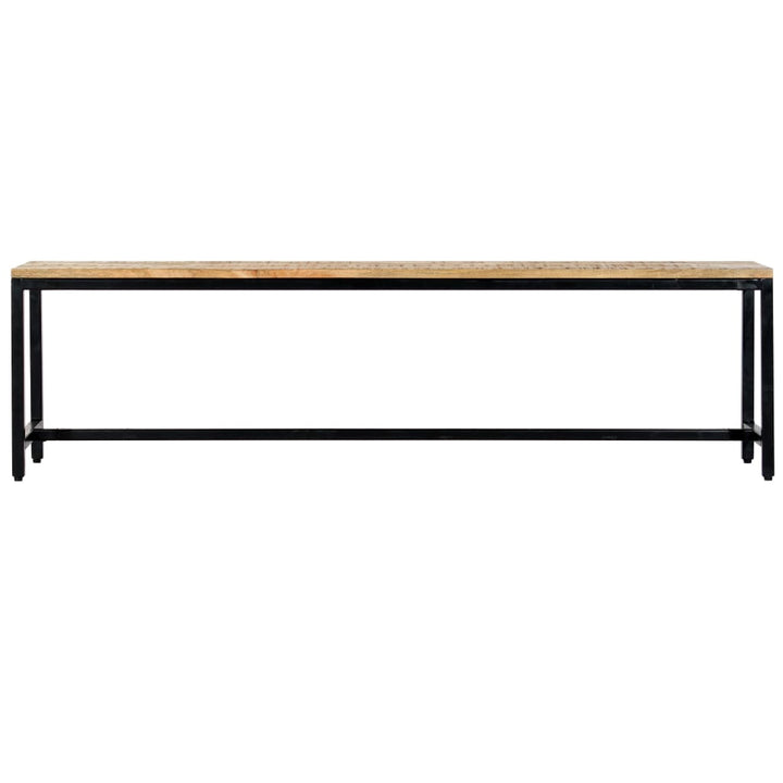 spisebordsbænk 160 cm massivt ru mangotræ