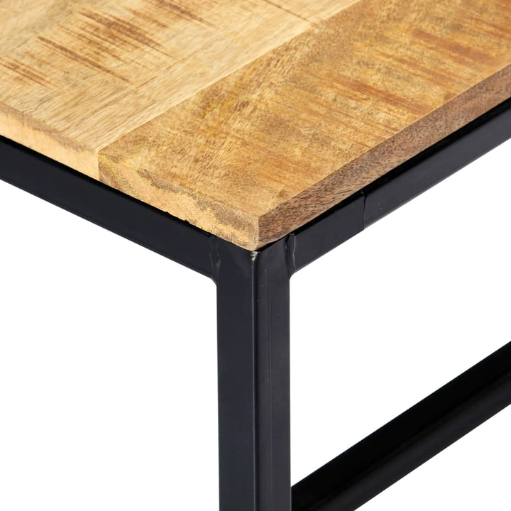 spisebordsbænk 160 cm massivt ru mangotræ