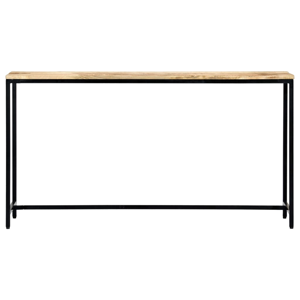 konsolbord 140 x 35 x 76 cm massivt ru mangotræ