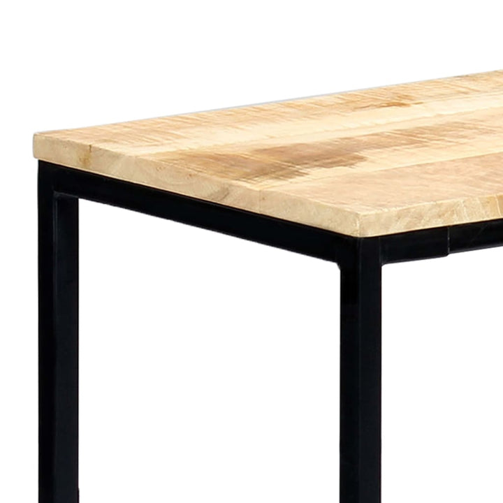 konsolbord 140 x 35 x 76 cm massivt ru mangotræ