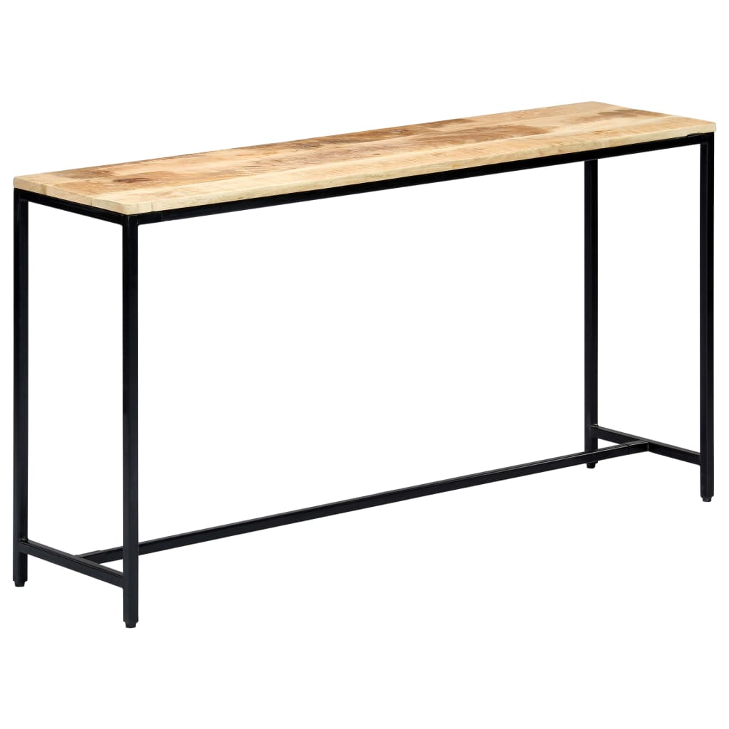 konsolbord 140 x 35 x 76 cm massivt ru mangotræ