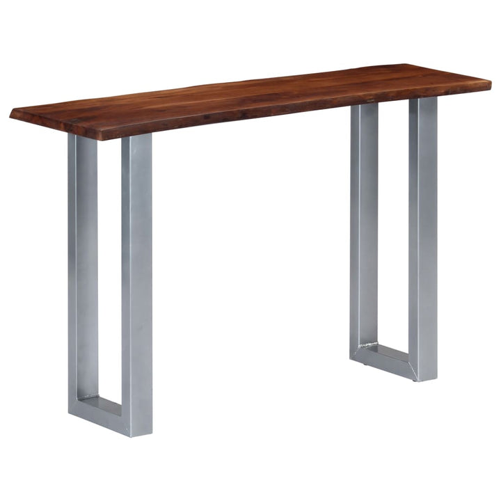 konsolbord 115x35x76 cm massivt akacietræ og jern