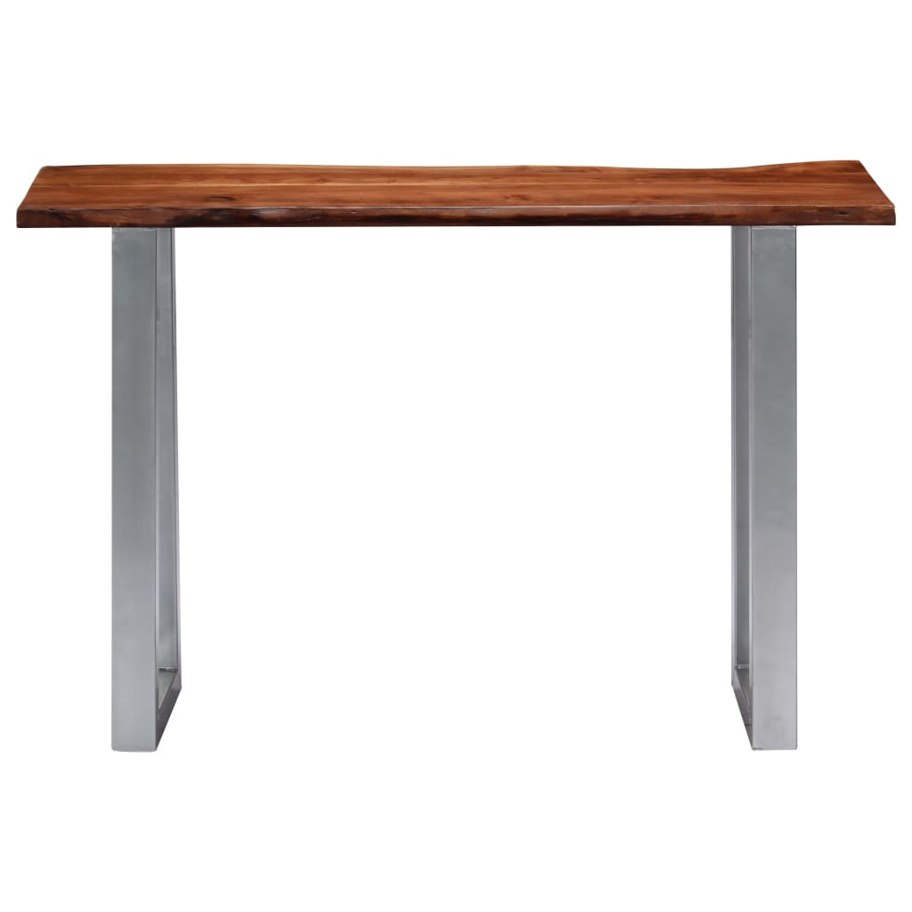 konsolbord 115x35x76 cm massivt akacietræ og jern